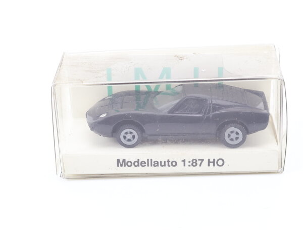I.M.U. H0 Modellauto PKW Lamborghini-Miura schwarz 1:87