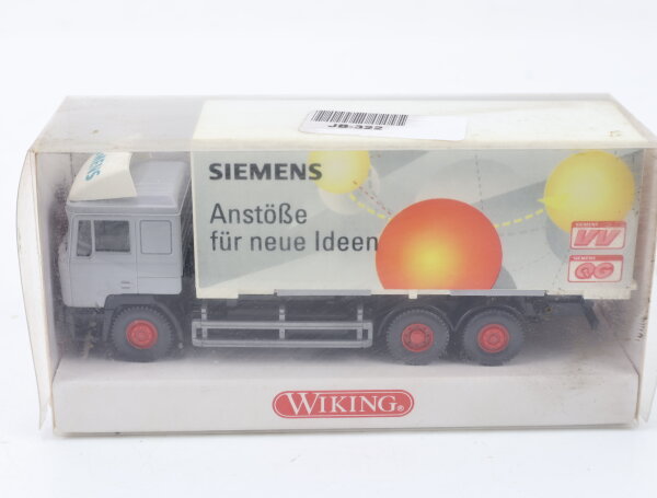 Wiking H0 Modellauto LKW MAN F90 Wechselkoffer "Siemens" Werbemodell 1:87
