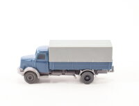 Wiking H0 606/1A Modellauto Pritschen LKW Henschel HS 100 mattgraublau 1:87