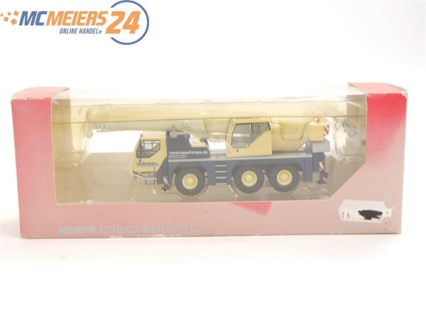 E443 Herpa H0 303903 Modellauto Mobilkran Liebherr LTM 1045/1 "Wasel" 1:87