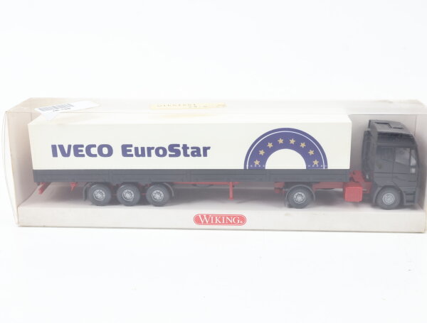 Wiking H0 516 01 33 Modellauto LKW Pritschen-Sattelzug IVECO EuroStar 1:87