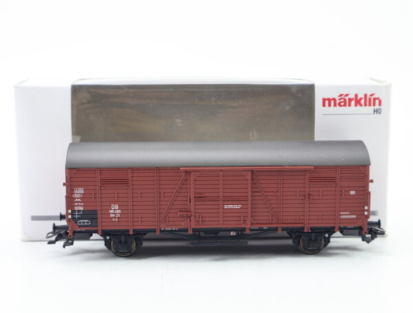 Märklin H0 00794-14 gedeckter Güterwagen 195 480 Gltr 23 braun Ep. III DB / NEM