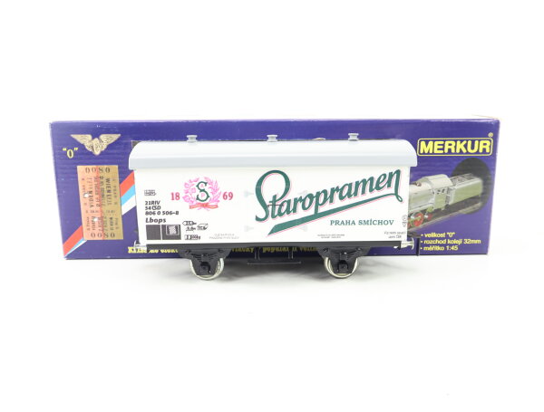 E1561 Merkur Spur 0 9536 Güterwagen Bierwagen "Staropramen" 806 0 506-8 CSD