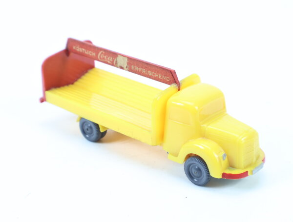 Wiking H0 165/1A Modellauto Getränkewagen MB 3500 Coca Cola gelb 1:87
