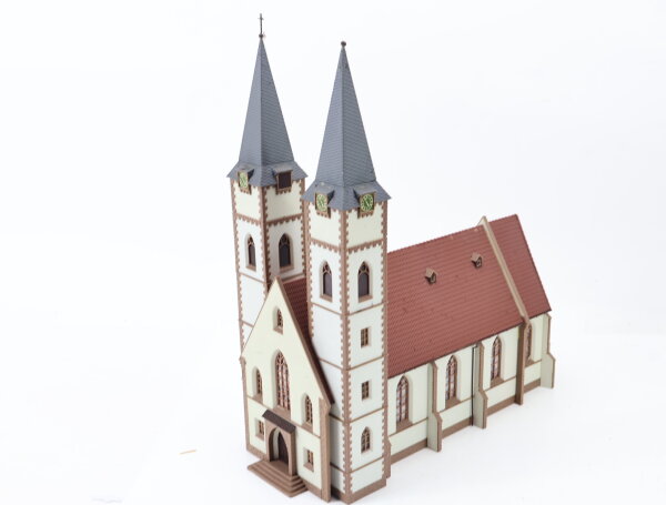 Faller H0 B-351 Gebäude große Stadtkirche mit zwei Türmen