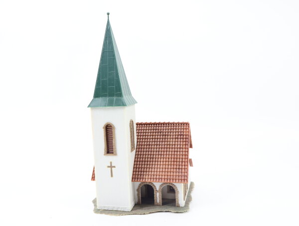 Faller H0 239 Gebäude Kirche Dorfkirche / Licht