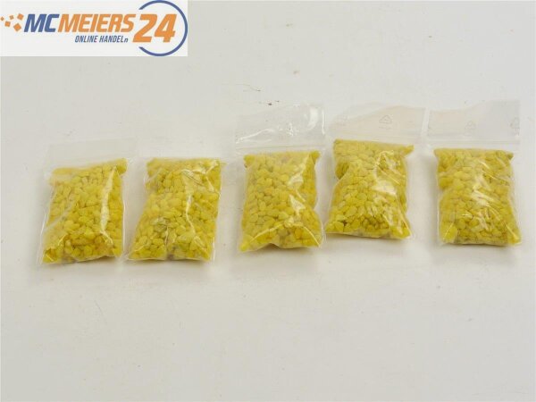 E437 H0 N 5x Landschaftsbau Streumaterial Schotter Steine gelb