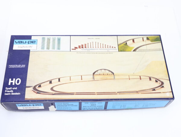 Vau-pe H0 8203  Gebäude Bausatz Brückenauffahrtrampe mit Pfeilern und Fahrbahnen