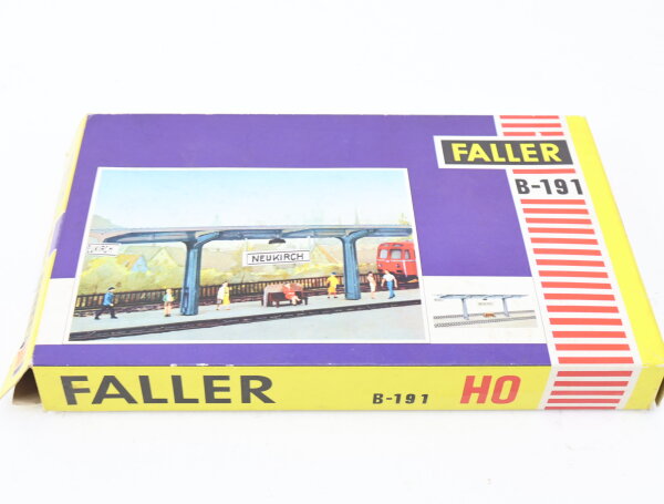 Faller H0 B-191 Gebäude Bausatz Bahnsteig überdacht "Neukirch"