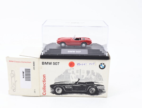 Wiking H0 082907 Modellauto PKW BMW 507 Rot Cabrio 1:87