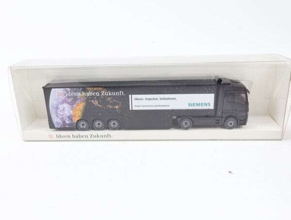 Wiking H0 Modellauto LKW Werbemodell Siemens "3i Ideen haben Zukunft" MB 1:87