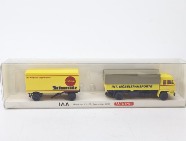 Wiking H0 849 06 Modellauto LKW Pritschen-Öastzug Büssing BS 16 L IAA 1:87