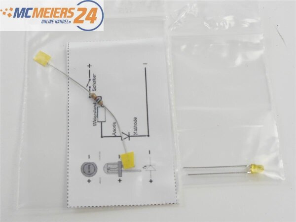 E437 Beleuchtung Lampe Licht LED gelb inkl. Widerstand für den Modellbau
