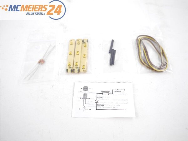 E437 3x Beleuchtung LED-Streifen 3-fach inkl. Widerstand für Wagenbeleuchtung