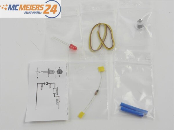 E437 Beleuchtung Lampe Licht LED rot inkl. Fassung u. Widerstand für Modellbau