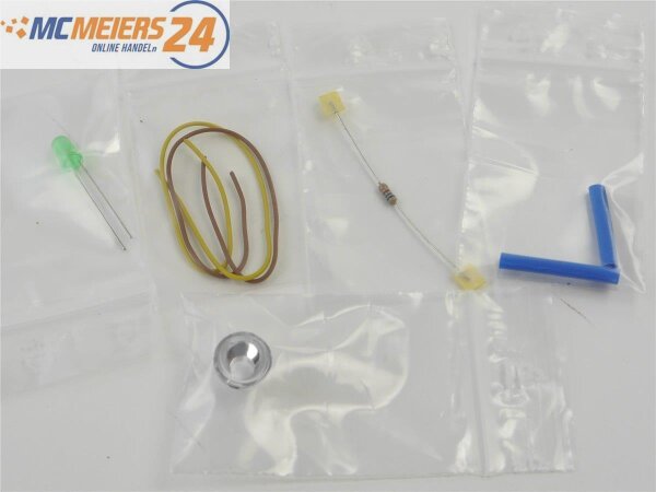 E437 Beleuchtung Lampe Licht LED grün inkl. Fassung u. Widerstand für Modellbau