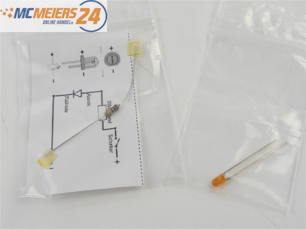 E437 Beleuchtung Lampe Licht LED orange inkl. Widerstand für den Modellbau