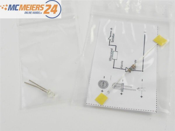 E437 Beleuchtung Lampe Licht LED klar inkl. Widerstand für den Modellbau