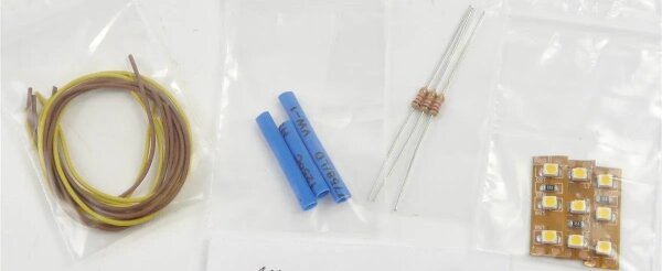 E437e 3x Beleuchtung LED-Streifen 3-fach inkl. Widerstand für Wagenbeleuchtung