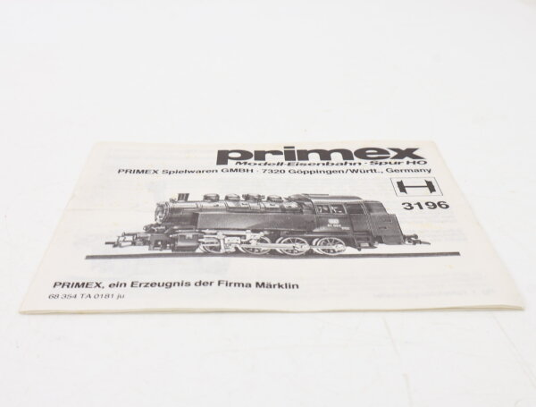 Primex H0 3196 Anleitungen Beschreibung für Dampflok BR 81 003 DB