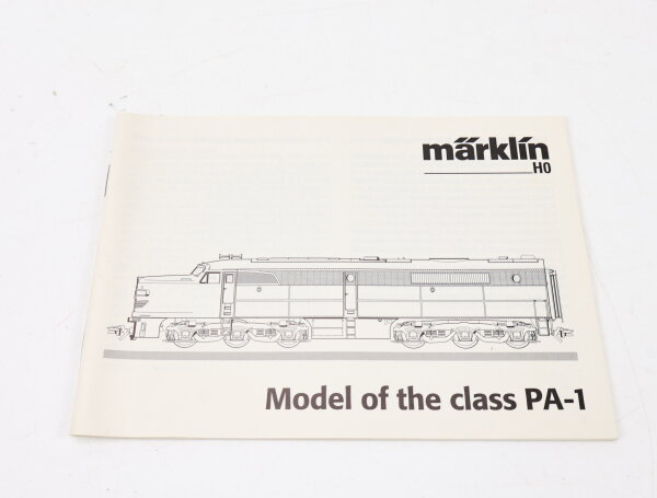 Märklin H0 Anleitung Beschreibung für Triebzug "Model of the class PA-1" 1:87