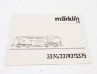 Märklin H0 3374/33743/3375 Anleitung Beschreibung...