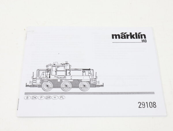 Märklin H0 29108 Anleitung Beschreibung für Diesellok BR V 60 DB 1:87