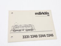 Märklin H0 331/3340/3344/3345 Anleitung Beschreibung...
