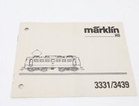 Märklin H0 3331/3439 Beschreibung Anleitung...
