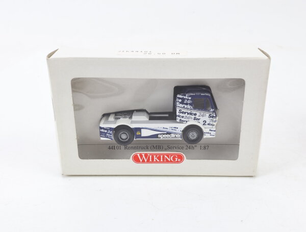Wiking H0 44101 Modellauto PKW Renntruck Service 24h MB Werbemodell 1:87