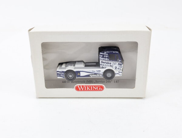 Wiking H0 44101 Modellauto PKW Renntruck Service 24h MB Werbemodell 1:87