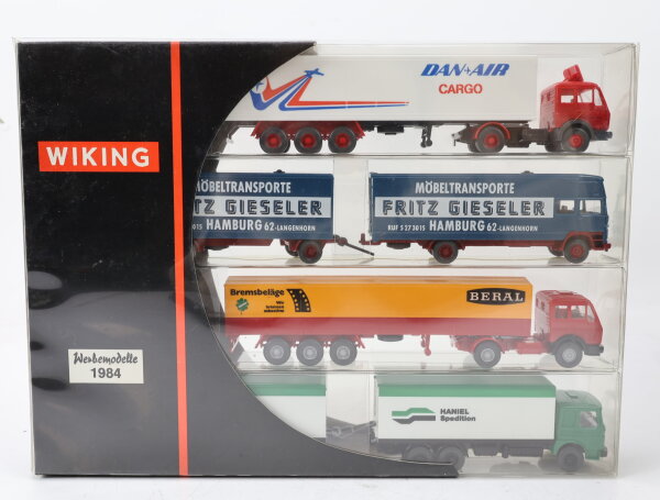 Wiking H0 198501 Modellauto LKW Set Werbemodell 1984 1:87