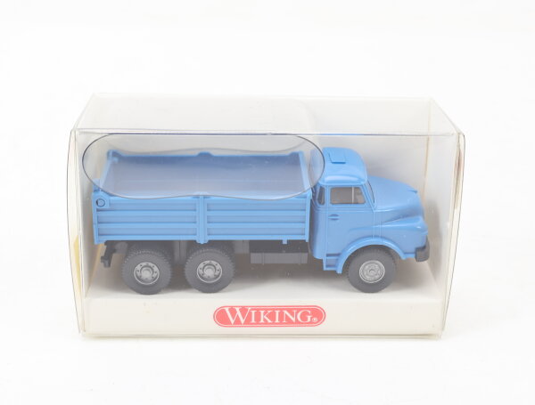Wiking H0 673 04 23 Modellauto Pritschenkipper MAN Blau 1:87