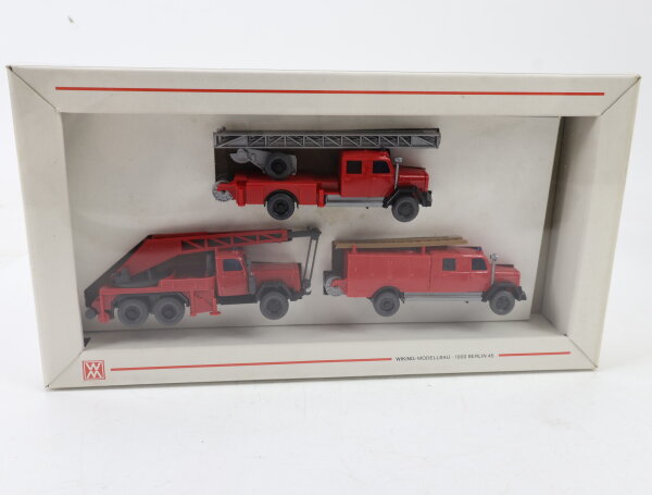Wiking H0 2600 Modellauto Set Feuerwehr-Packung Veteranen 1:87