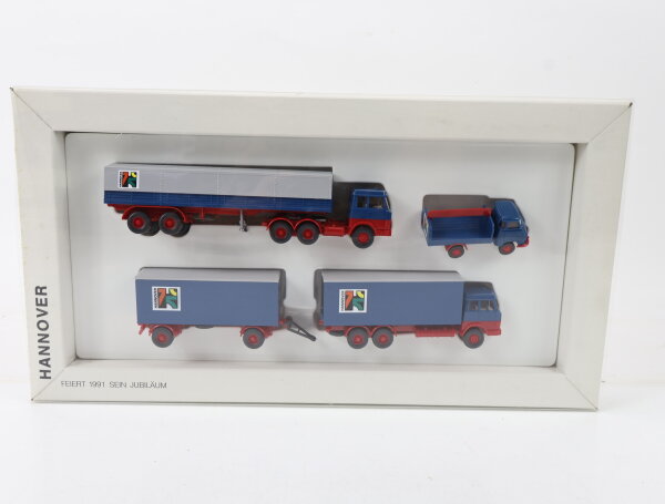 Wiking H0 Modellauto Set LKW Hannover Feiert 1991 sein Jubiläum 1:87