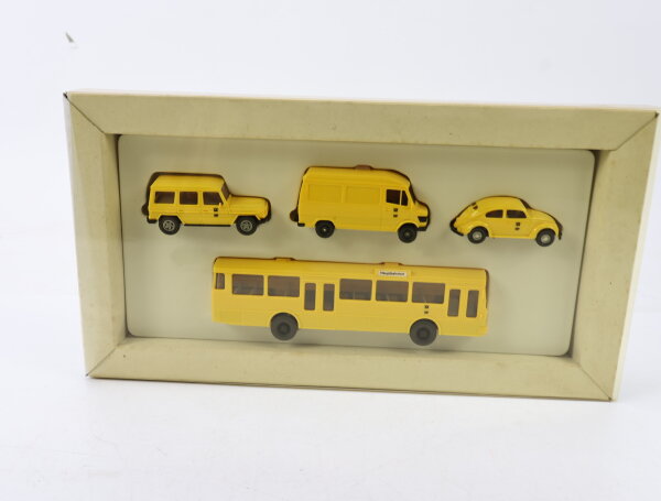 Wiking H0 Modellauto Set Postreklame Post-Museums-Shop 1991 1:87