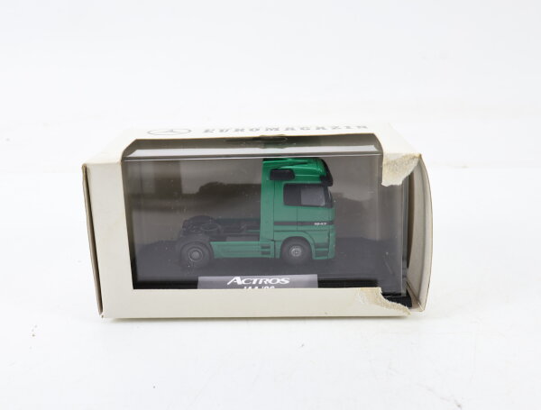 Wiking H0 Modellauto LKW MB Actros IAA 96 Euromagazin Werbemodell Grün 1:87