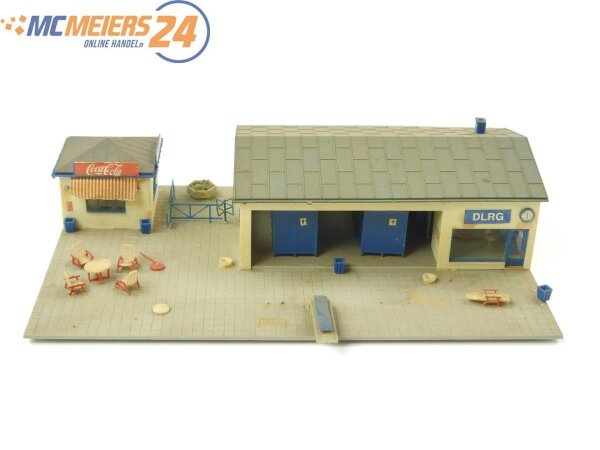 Faller H0 aus 383 Gebäude Gewerbebau Freibad m. Umkleidekabinen Kasse Kiosk E488