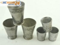 E320 6x Zinnbecher Becher Schnapsgläser Schnapsbecher