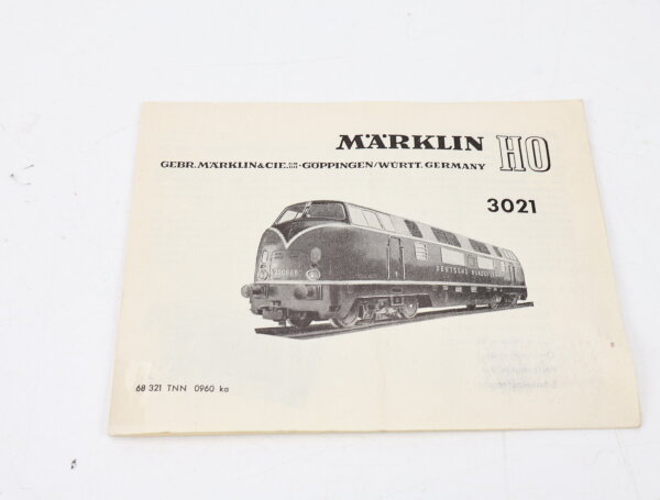 Märklin H0 3021 Beschreibung Anleitung Diesellok V200 006