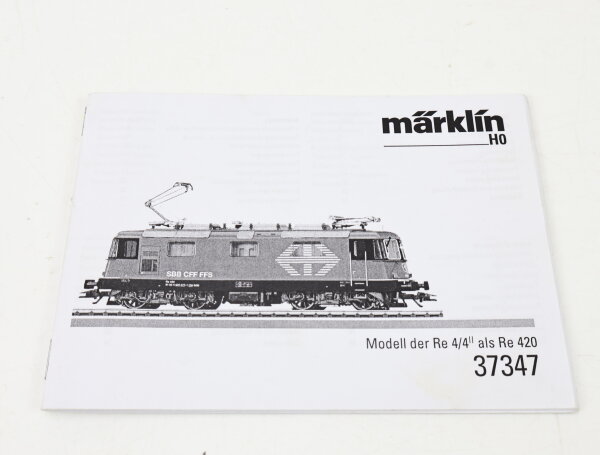 Märklin H0 37347 Beschreibung Anleitung für Elektrolok E-Lok Re 4/4 420 SBB