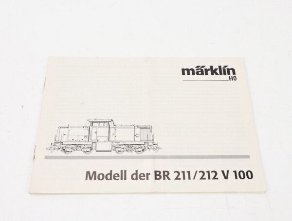 Märklin H0 Beschreibung Anleitung für Diesellok BR 211/212 V100 DB