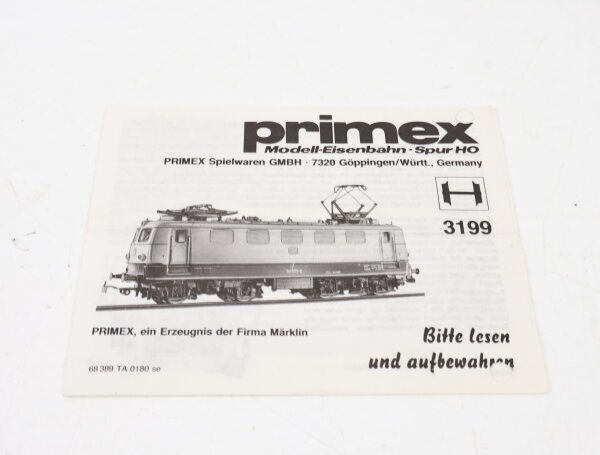 Primex H0 3199 Beschreibung Anleitung für Elektrolok E-Lok BR 141 001-8 DB