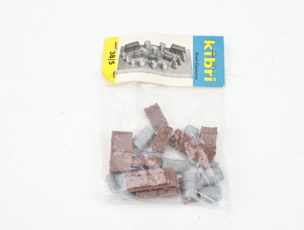 Kibri H0 38/5 Ausschmückung Ladegut Kisten Fässer