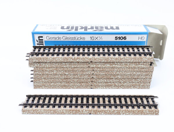 Märklin H0 5106 10x Gleismaterial Schienen M-Gleis Gleisstück gerade 180 mm OVP
