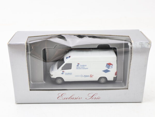 Herpa H0 Modellauto PKW Transporter Exclusiv Serie City Mobil Weiß 1:87