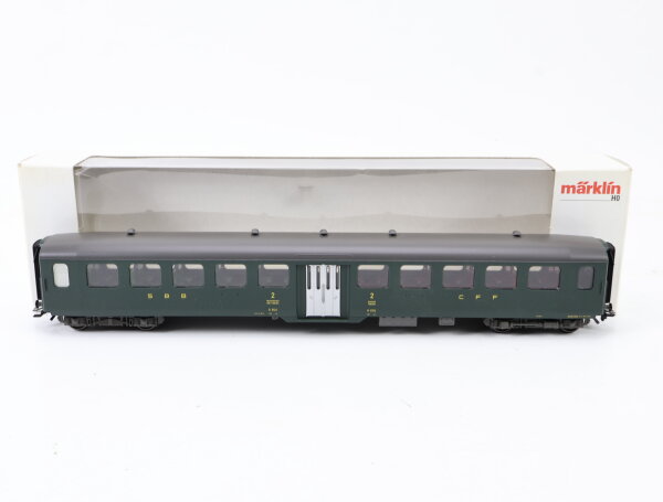 Märklin H0 43370 Personenwagen Leichtstahl-Sitzwagen 2. Kl. B 6124 SBB / NEM