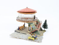 Faller H0 109214 B-214 Gebäude Auto-Rast Tankstelle Rundcafe / Licht