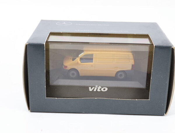 Herpa H0 B 6 600 0102 Modellauto PKW Vito Kastenwagen MB Gelb 1:87