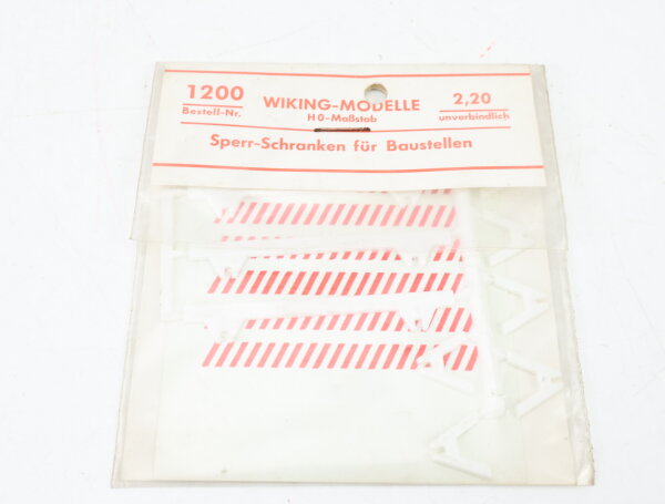 Wiking H0 1200 Modellauto Sperr-Schranken für Baustellen 1:87